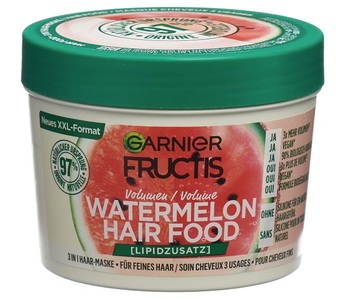 Garnier, Fructis - Hair Food Watermelon 3in1 Maske, GARNIER FRUCTIS Hair Food Watermelon Maske (400ml)