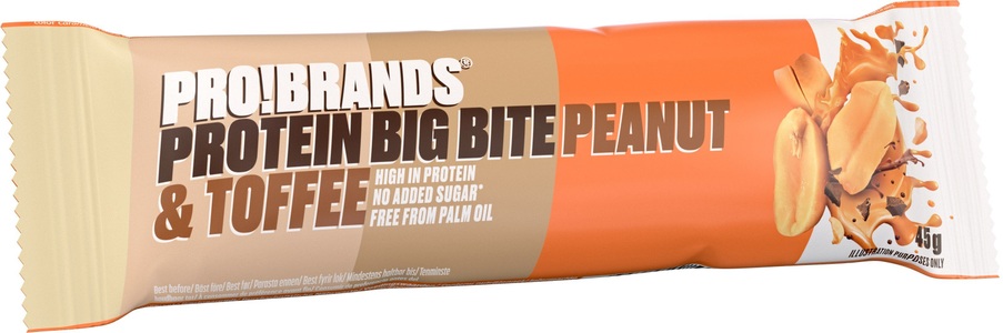 Probrands, PRO!BRANDS Protein BigBite Peanut & Toffee (45g), 