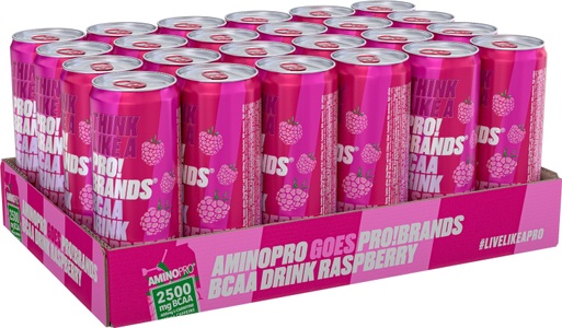 Probrands, PRO!BRANDS BCAA Drink Raspberry (24x330ml), 