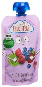 FruchtBar, FRUCHTBAR Bio Quetschie Apfel-Waldfrucht (100g), FRUCHTBAR Bio Quetschie Apfel-Waldfrucht (100g)