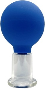 Nine Needles, Nine Needles Schröpfglas mit Ball, blau, Ø 5.5cm (1 Stk), Nine Needles Schröpfglas mit Ball, blau, Ø 5.5cm (1 Stk)