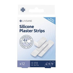 LIVSANE, LIVSANE Silikonpflaster-Streifen ultra sensitive (12 Stück), Livsane Silikonpflaster Streifen ultra sensitive (12 Stk)