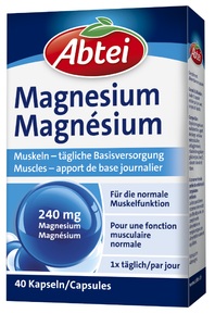 Abtei, Abtei Magnesium 240mg Kapseln (40 Stk), Abtei Magnesium 240mg Kapseln (40 Stk)