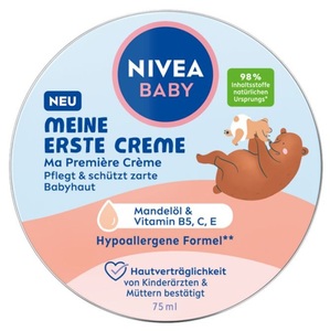 Nivea, Baby Meine Erste Creme Damen 75ml, Nivea Baby Pflegende Creme für Babys