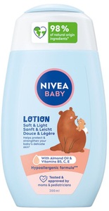 Nivea, Baby Streichelzart Lotion Damen 200ml, Nivea Baby Lotion Sanft & Leicht (200ml)