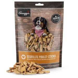 QUALIDOG, QUALIDOG Hundesnack Grill Snackstreifen klein Huhn 300g, Snuggis Gegrillte Poulet-Sticks für Hunde (300g)