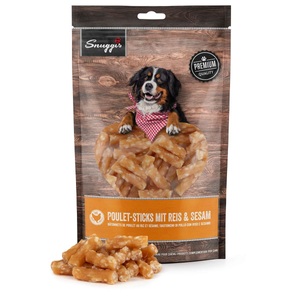 Snuggis, Snuggis Hundeleckerli Poulet Stick Reis & Sesam 600g, Snuggis Poulet-Sticks mit Reis und Sesam für Hunde (600g)