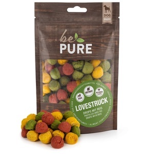 bePure, bePure Hundeleckerli Lovestruck 200g, bePure Lovestruck mit Erbsen und roter Beete für Hunde (200g)