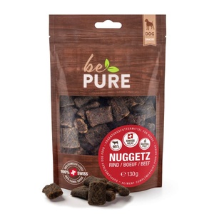 bePure, bePure Hundesnacks Nuggetz Rind 130g, bePure Nuggetz mit Rind für Hunde (130g)