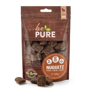 bePure, bePure Hundesnacks Nuggetz Pferd 130g, bePure Nuggetz mit Pferd für Hunde (130g)