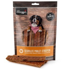 QUALIDOG, QUALIDOG Hundesnack Grill Snackstreifen Huhn 300g, Snuggis Gegrillte Poulet-Streifen für Hunde (300g)