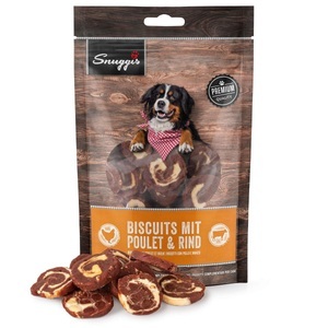 Snuggis, Snuggis Hundeleckerli Good Bone Beef Biscuit 200g, Snuggis Biscuits mit Poulet & Rind für Hunde (200g)