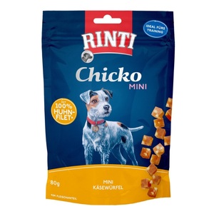 RINTI, RINTI Chicko Mini - Käsewürfel und Huhn 80 g, Rinti Chicko Mini Käsewürfel mit Huhn für Hunde (60g)