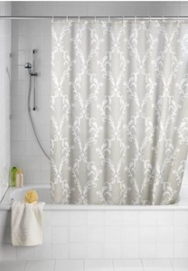 Wenko, Wenko - Anti-Schimmel Duschvorhang Baroque, Polyester, 180 x 200 cm, waschbar, 