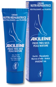 Akileïne, AKILEÏNE Blau NutriRepair Fusscreme (75 ml), Akileïne Nutri-Reparierende Creme