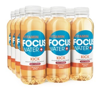 Focus Water, FOCUS WATER kick Pfirsich/Apfel (12x500ml), FOCUS WATER kick Pfirsich/Apfel (12x500ml)