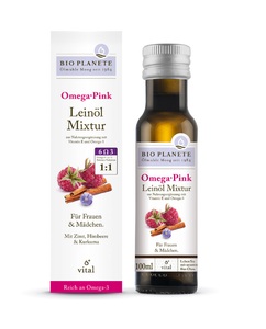 Bio Planète, BIO PLANETE Omega Pink Leinöl Mixtur (100ml), BIO PLANETE Omega Pink Leinöl Mixtur (100ml)