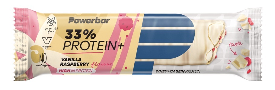 Powerbar, PowerBar 33% Protein Plus Riegel - Vanilla-Raspberry, Powerbar 33% Protein+ Bar Vanilla Raspberry (90g)