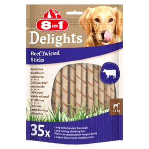 8in1, 8in1 DELIGHTS Beef twisted 35pcs 190g, 8in1 Delights Beef twisted (35x190g)
