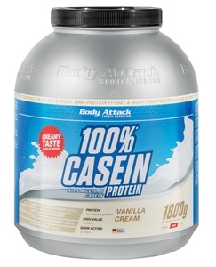Body Attack, Body Attack 100% Casein Protein Vanilla Cream (1800g)