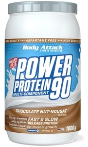 Body Attack, Body Attack Power Protein 90 Chocolate Nut-Nougat (1000g)