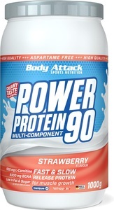 Body Attack, Body Attack Sports Nutrition GmbH & Co. KG Body Attack Power Protein 90 Strawberry, Body Attack Power Protein 90 Strawberry (1000g)