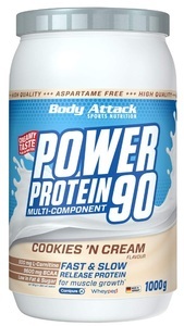 Body Attack, Body Attack Power Protein 90 Cookies 'n Cream (1000g)