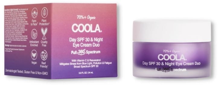 Coola, Augencreme Duo Tag & Nacht Mit Lsf Damen 24ml, Coola Day SPF 30 & Night Organic Eye Cream Duo (50ml)