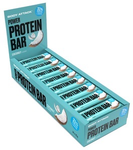 Body Attack, Body Attack Power Protein Bar Coconut (24x35g), Body Attack Power Protein Bar Coconut (24x35g)