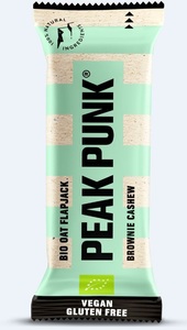 PEAK PUNK, Peak Punk Bio Oat Flapjack Riegel, PEAK PUNK Organic Oat Flapjack Brownie Cashew (60g)