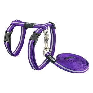 Rogz, Rogz Alleycat lila CL/SJ 19.8-30cm 8mm, rogz Alleycat Katzengeschirr und -leine violett, Halsumfang 20-30cm (1 Stk)