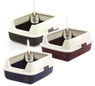 swisspet, swisspet Katzentoilette Randy hoher Rand, Swisspet Katzentoilette Randy hoher Rand mit Streuschaufel, bordeaux, 50x40x22cm (1 Stk)