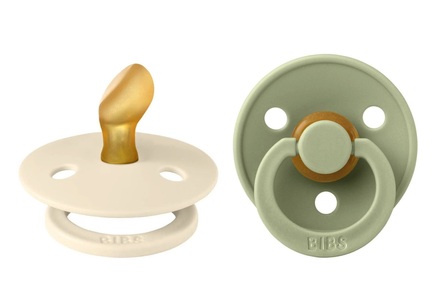 BIBS, BIBS® Schnuller Colour Anatomischer Sauger Sage & Ivory 6-18 Monate, 2 Stk., BIBS Colour Schnuller, Latex, Anatomisch, 6-12 Monate, Ivory/Sage (2 Stk)