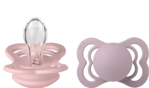 BIBS, BIBS® Schnuller Supreme Blossom & Dusky Lilac Silikon 0-6 Monate, 2 Stk., BIBS Supreme Schnuller, Silicone, Symmetrisch, 0-6 Monate, Blossom/Dusky Lilac (2 Stk)