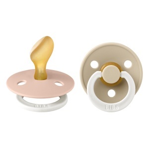 Infinity Pharma, Bibs Anatomisch geformter Sauger Glow Vanille - Blush 6-18 Monate, BIBS Colour Schnuller, Latex, Anatomisch, 6-12 Monate, Blush GLOW/Vanilla GLOW (2 Stk)