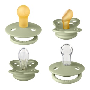 BIBS, BIBS Schnuller Try-it Kollektion Sage 0-6 Monate, 4 Stk., BIBS Try-it Colour Schnuller, Size 1, Sage (4 Stk)