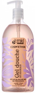 MKL GREEN NATURE, MKL Rückfettendes Duschgel - Weißer Pfirsich Bio, MKL Grüne Natur Duschgel Weisser Pfirsich (1 Liter)