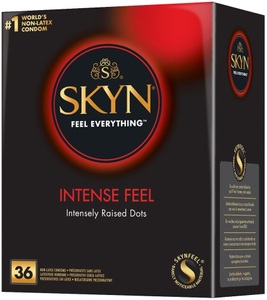 Skyn, Latexfreie Kondome ?Intense Feel?, genoppt, Manix Skyn Intense Feel Präservative (36 Stk)