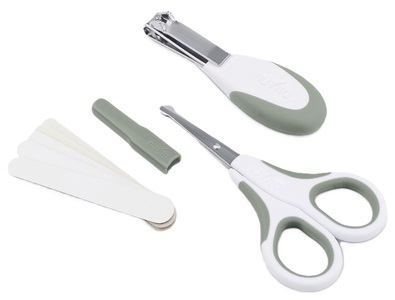 nuvita, NUVita - Baby Nagelpflege Set Mit Edelstahlschere, Nagelknipser Und Nagelfeilen Grün