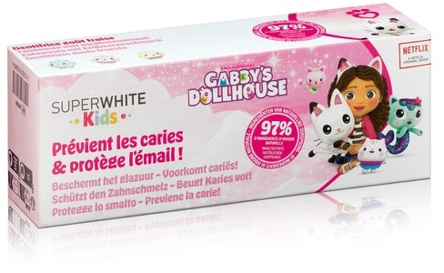 Superwhite, SUPERWHITE Kids Zahnpasta mit Erdbeergeschmack - Gabby's Dollhouse (50ml)