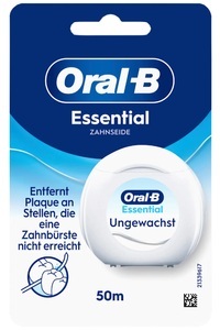 Oral-B, Oral-B - ssentialfloss Zahnseide Ungewachst, Essentialfloss ungewachst, 50m