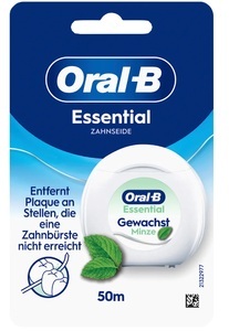 Oral-B, Oral-B - Essentialfloss Zahnseide Minze, Essentialfloss mint gewachst, 50m