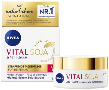 Nivea, NIVEA VITAL Soja Anti-Age Straffende Tagespflege LSF 15 Tagescreme 50 ml