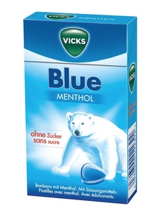 Vicks, VICKS Blue MENTHOL Bonbons ohne Zucker (40g), VICKS Blue MENTHOL Bonbons ohne Zucker (40g)
