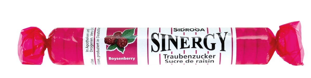 Sidroga, SINERGY Traubenzucker Boysenberry (15x40g), SINERGY Traubenzucker Boysenberry (15x40g)