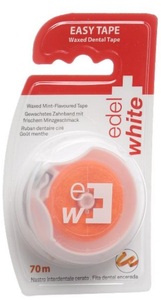 edel white, edel+white Waxed Easy Tape Minze (70m), Edel White Dental Tape gewachste Zahnseide 70 m