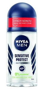 Nivea Men, Nivea Men Sensitive Protect Deo Roll-On (50ml), Nivea Men Sensitive Protect Deo Roll-On (50ml)