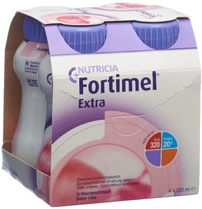 Fortimel, Fortimel Extra Erdbeere (4x200 ml), 