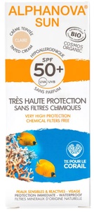 Alphanova, Alphanova - Getönte Sonnencreme SPF50+ - ml, Alphanova Crème Solaire Teintée Claire Certifiée BIO SPF 50+