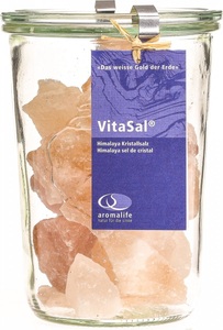 VitaSal, VitaSal Kristallsalz Himalaya Brocken (700 g), Vitasal Kristallsalz Himalaya Brocken Glas (700g)